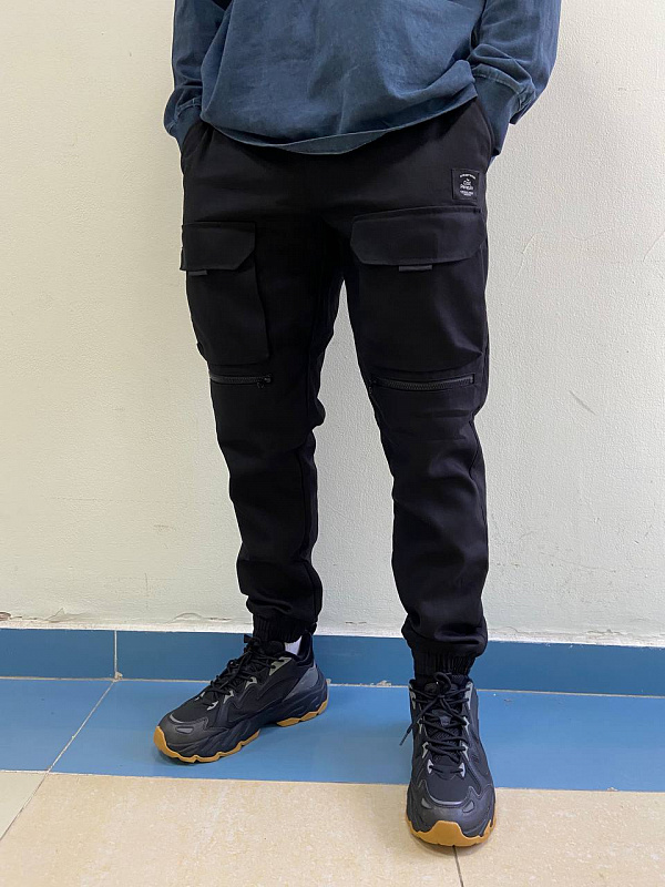 Джоггеры COOL PENGUIN Black Diagonal Fleece