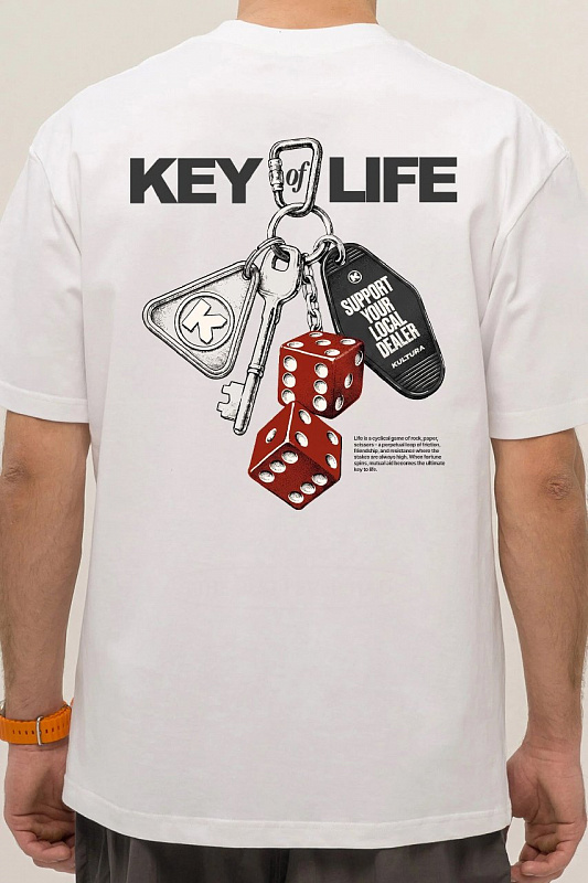 Футболка KUL'TURA "KEY OF LIFE" белый