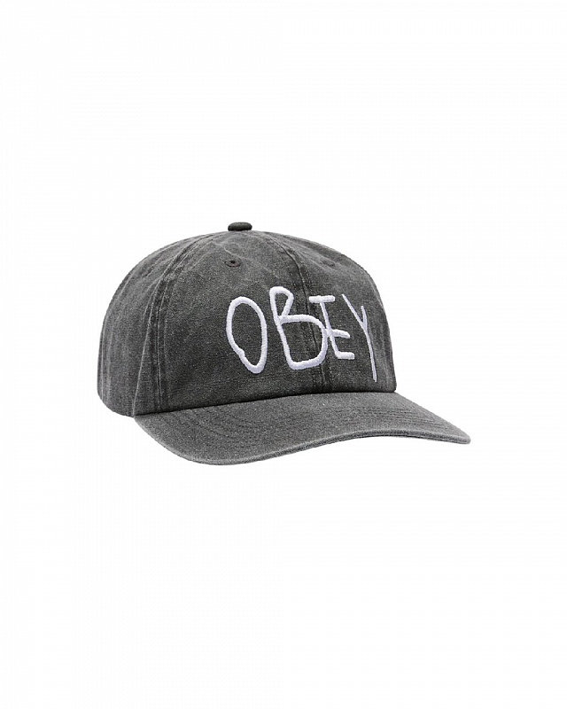 Бейсболка OBEY JOT 6 PANEL VELCRO PIGMENT BLACK