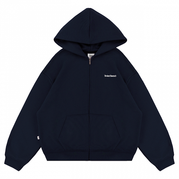 Худи Dissident на молнии "Hearts Copyright" темно-синее