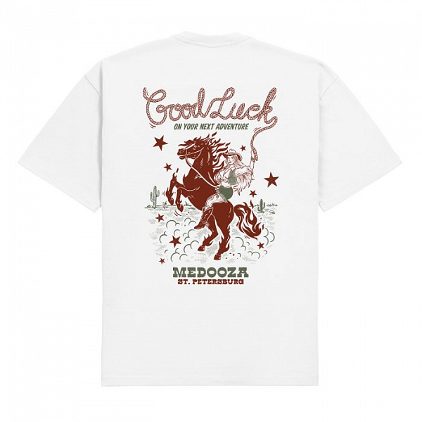 Футболка MEDOOZA boxy "NY Good Luck" белый
