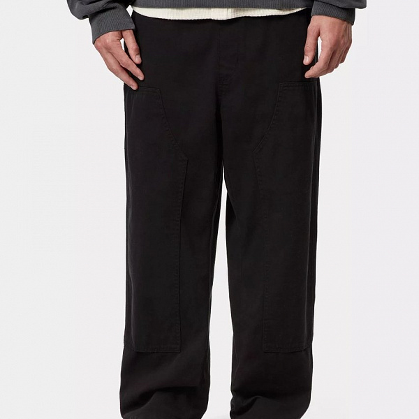 Брюки CARHARTT WIP Crawton Pant (Relaxed fit) BLACK (GARMENT DYED)