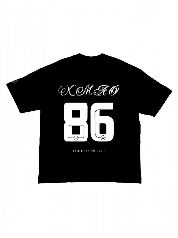 Футболка THE BAD FRIENDS "Регион 86" 200г черный