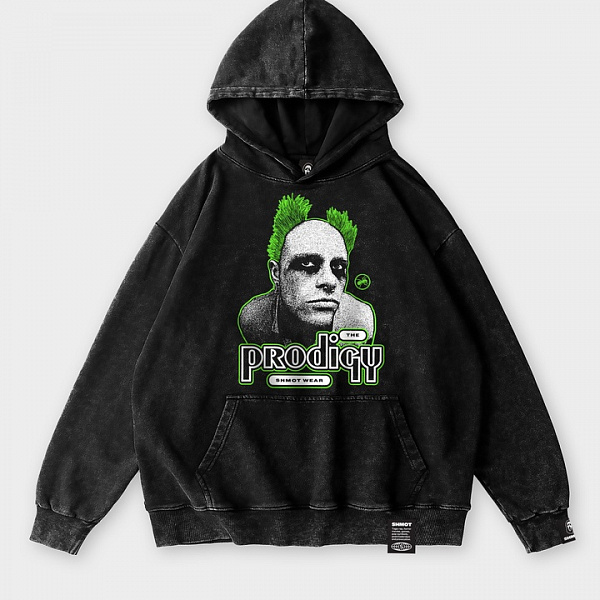 Худи SHMOT "PRODIGY" GARMENT DYE черный