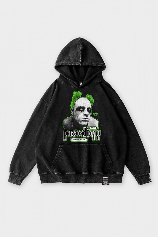 Худи SHMOT "PRODIGY" GARMENT DYE черный