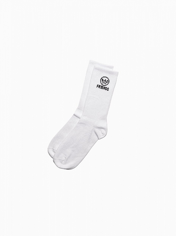 Носки THE BAD FRIENDS logoV02 белый/черный