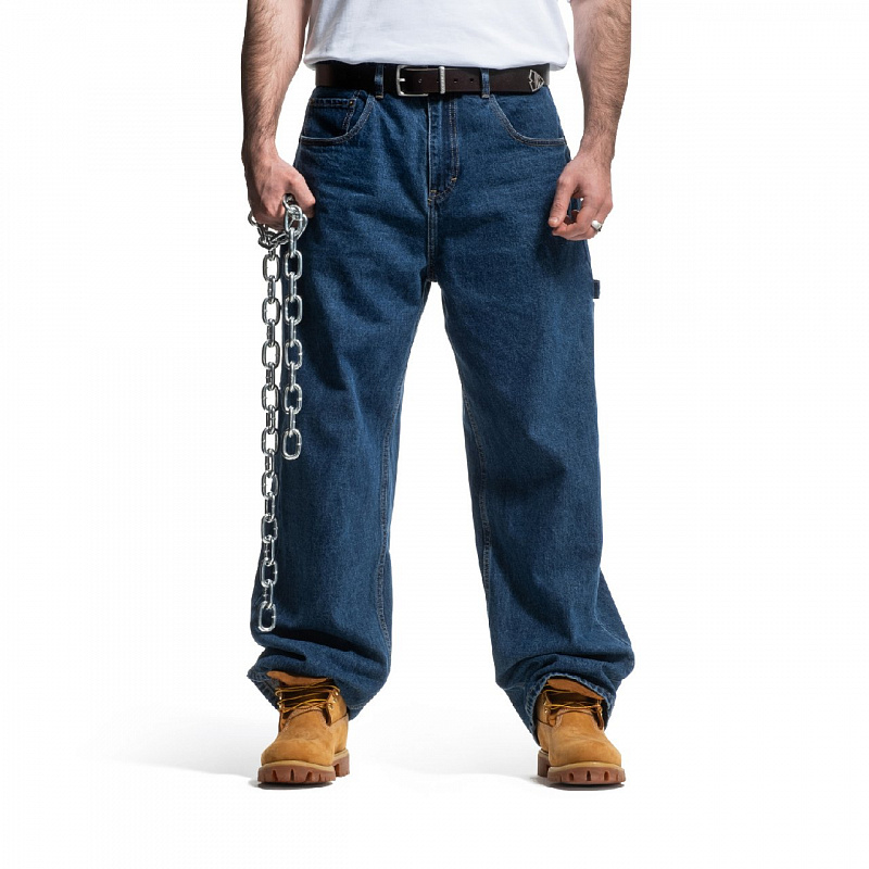 Джинсы Питерский щит "ORIGINAL HILLZ" синий