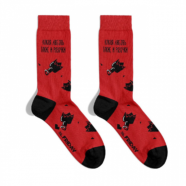 Носки ST.FRIDAY SOCKS Какая любовь, такие и розочки