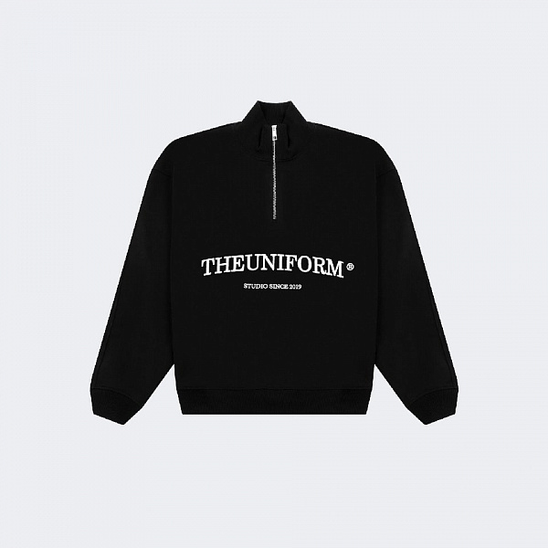 Свитшот UNIFORM Half-zip Heavy THEUNIFORM черный