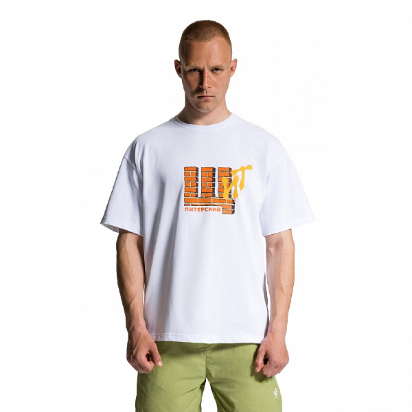 Футболка Питерский щит "Зомбоящик" белый