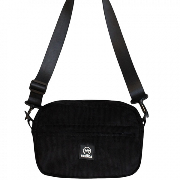 Сумка THE BAD FRIENDS Shoulder bag XL black sling вельвет черный