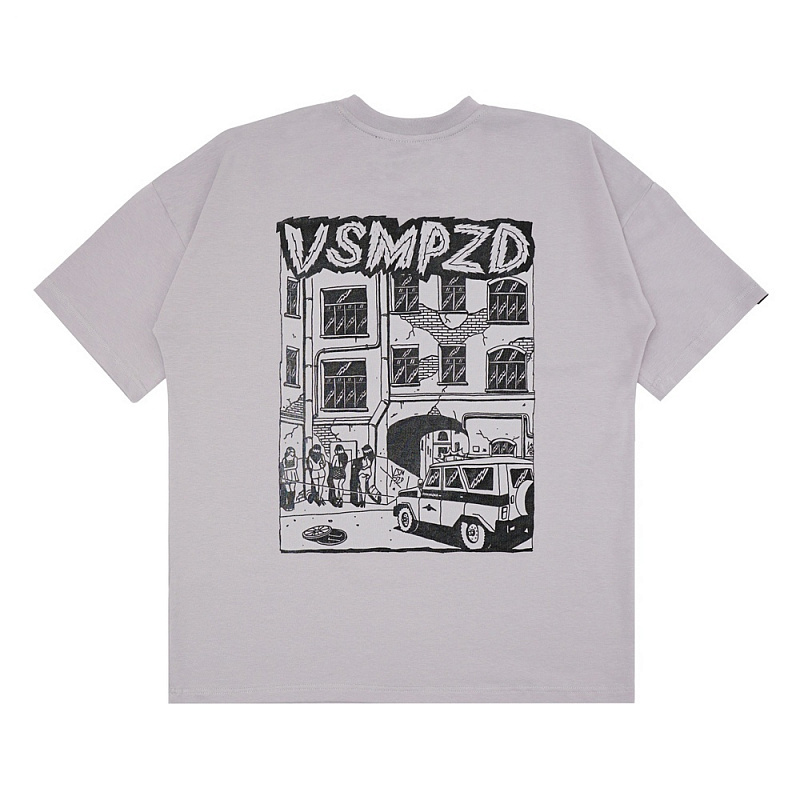 Футболка HOOK «Преступление» серый