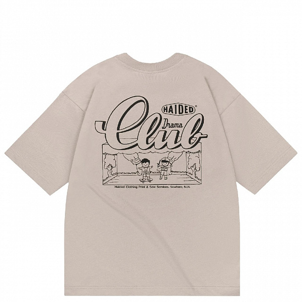 Футболка HAIDED DRAMA CLUB HW grey.beige