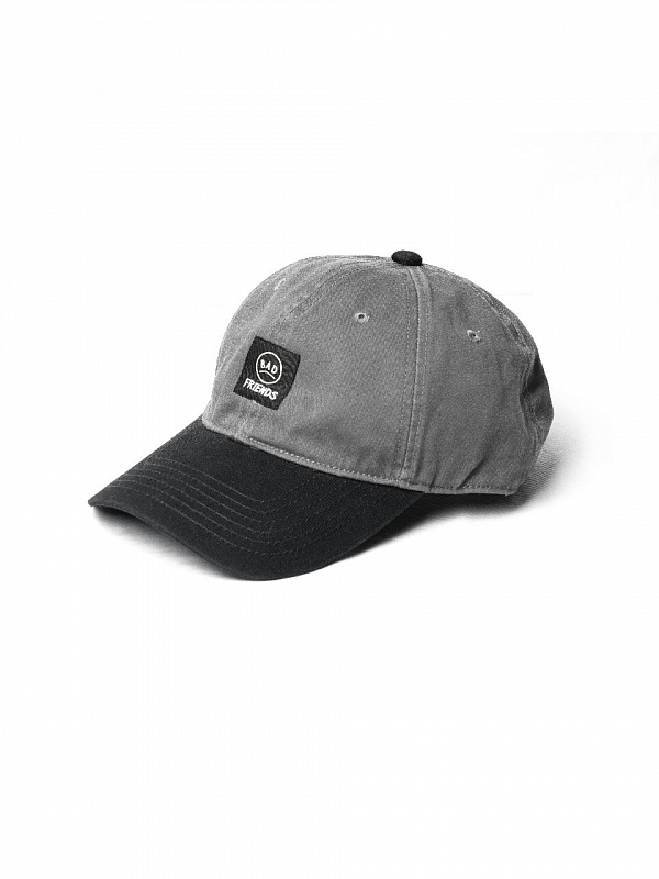 Кепка THE BAD FRIENDS Dad Cap Washed Cotton серый/черный
