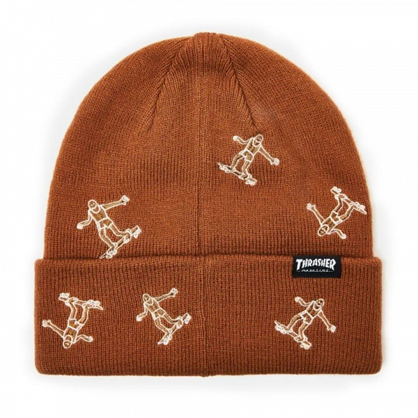 Шапка THRASHER "GONZ PATTERN" BROWN