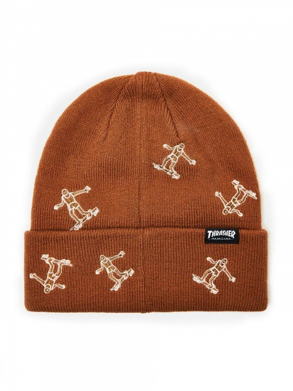 Шапка THRASHER "GONZ PATTERN" BROWN
