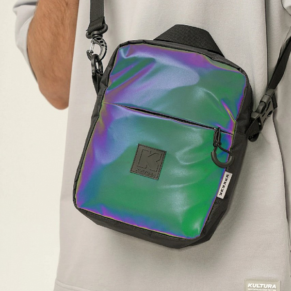 Сумка мессенджер KUL'TURA "RAINBOW BIG PRO", черный
