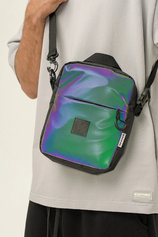 Сумка мессенджер KUL'TURA "RAINBOW BIG PRO", черный