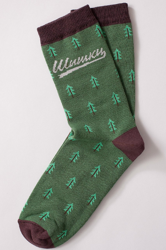 Носки ЗАПОРОЖЕЦ Шишки (Зеленые)