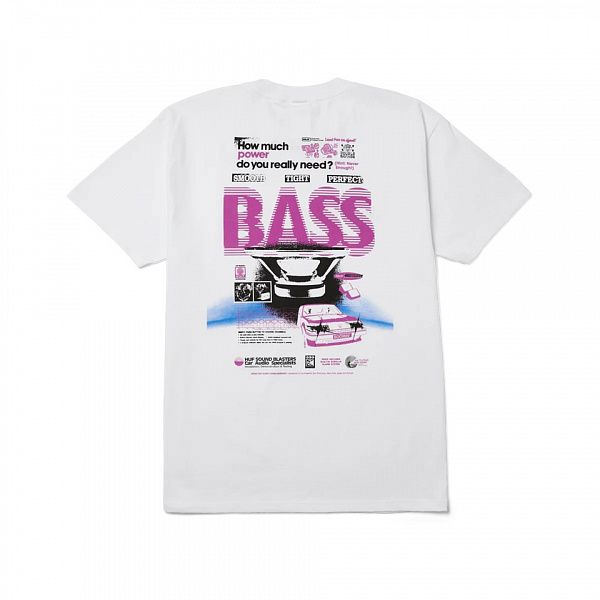 Футболка HUF BASS POWER S/S TEE WHITE