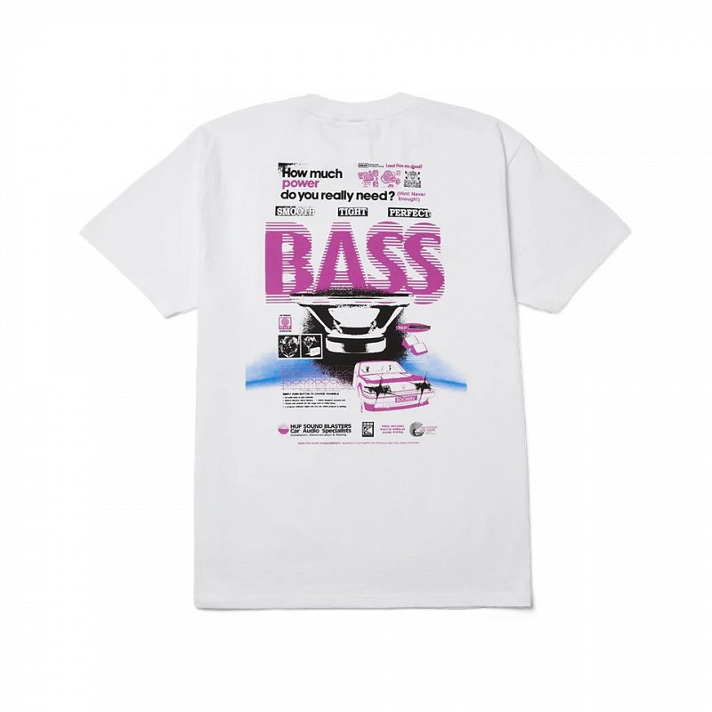 Футболка HUF BASS POWER S/S TEE WHITE
