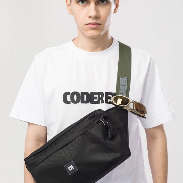 1Сумка поясная CODERED Big B Черный/Болотная стропа