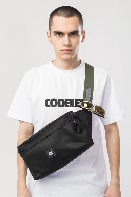 1Сумка поясная CODERED Big B Черный/Болотная стропа