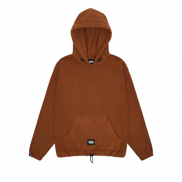 Худи HOOK утяжка «Лого» флис коричневый