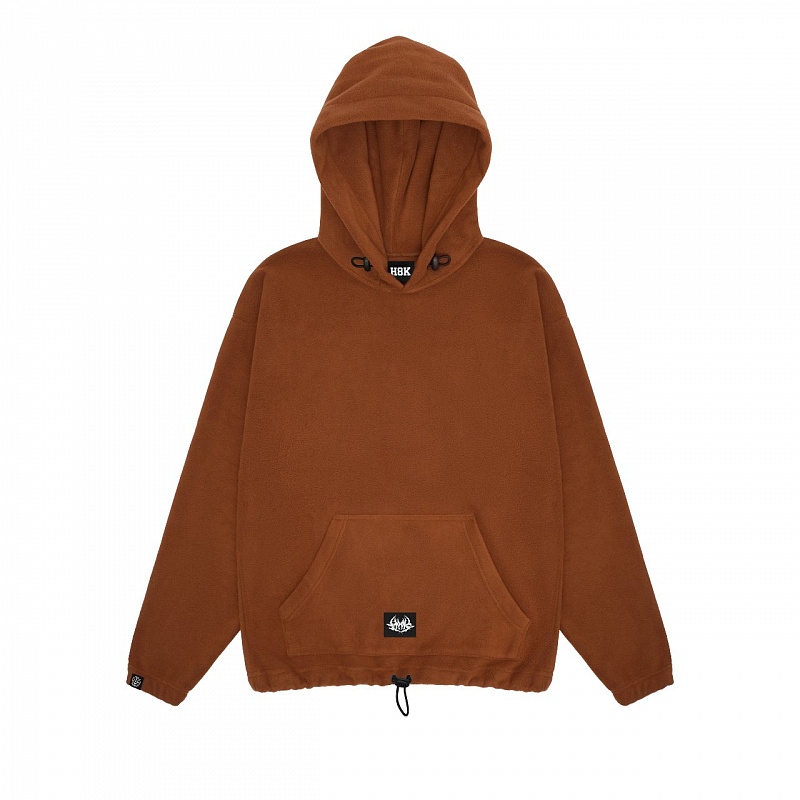 Худи HOOK утяжка «Лого» флис коричневый