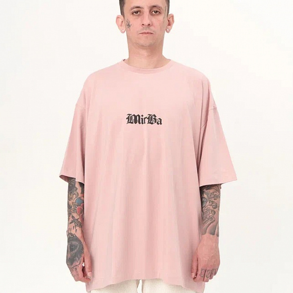 Футболка MIRBA SUPEROVERSIZE-LOGO Пудра