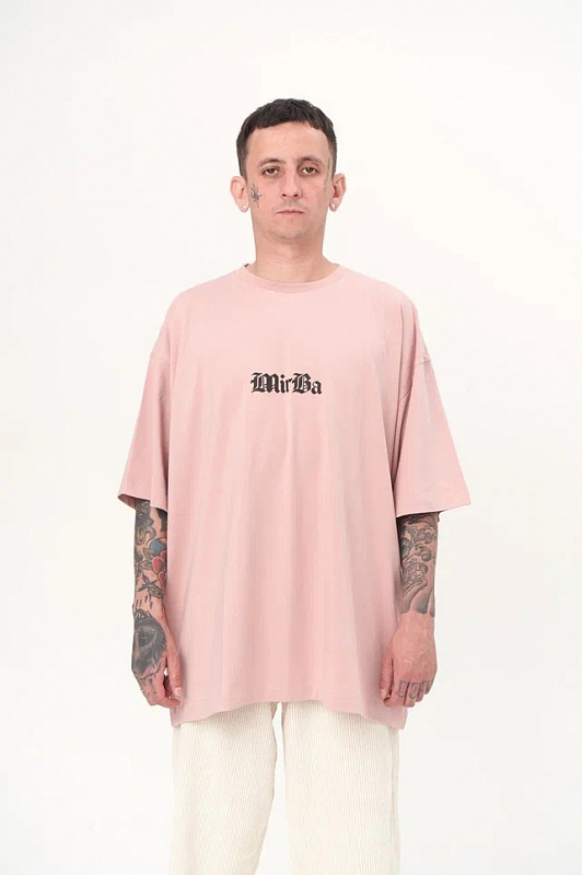 Футболка MIRBA SUPEROVERSIZE-LOGO Пудра