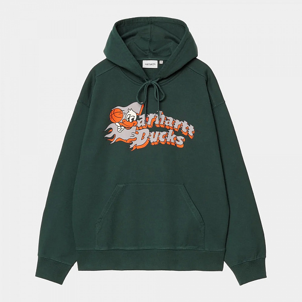 Худи CARHARTT WIP Hooded Flaming Ducks Sweat CONIFER