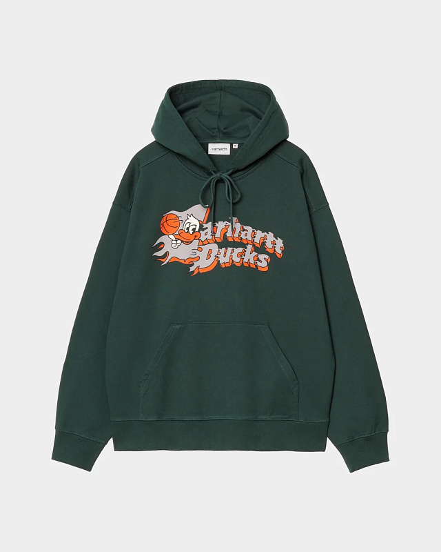 Худи CARHARTT WIP Hooded Flaming Ducks Sweat CONIFER