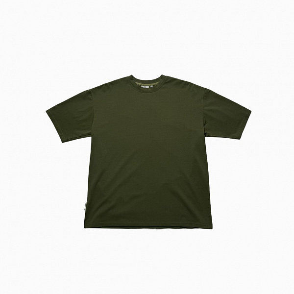 Футболка THE BAD FRIENDS Basic left sleeve logo 240г хаки
