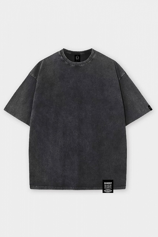 Футболка SHMOT "BLANK", GARMENT DYE черный