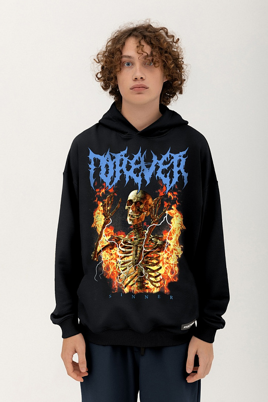 Худи KUL'TURA "Forever" oversize черный