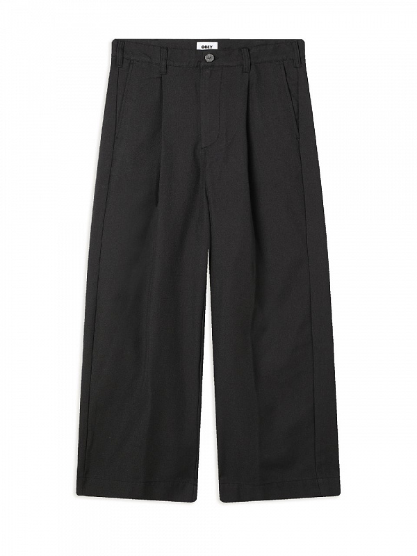 Брюки OBEY (Baggy fit) OLIVER PLEATED PANT DIGITAL BLACK