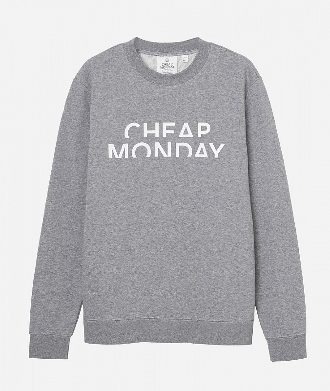 Свитшот Cheap Monday Worth sweat Spliced cheap GREY MELANGE
