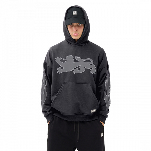 Худи KUL'TURA oversize "LION" графит