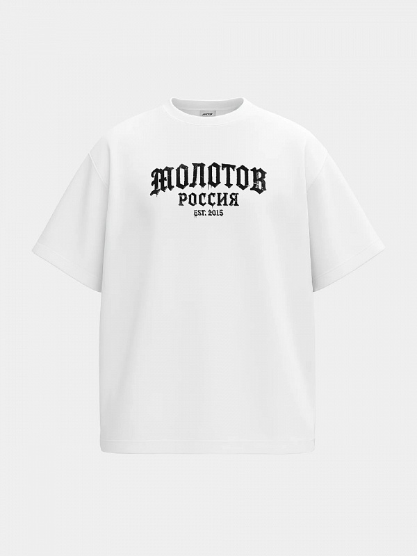 Футболка MOLOTOV Base Russia Gothic AW'25 White Белый