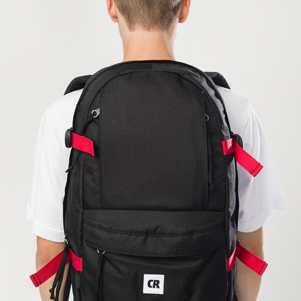 Рюкзак CODERED Action 24 Черный/Красные стропы