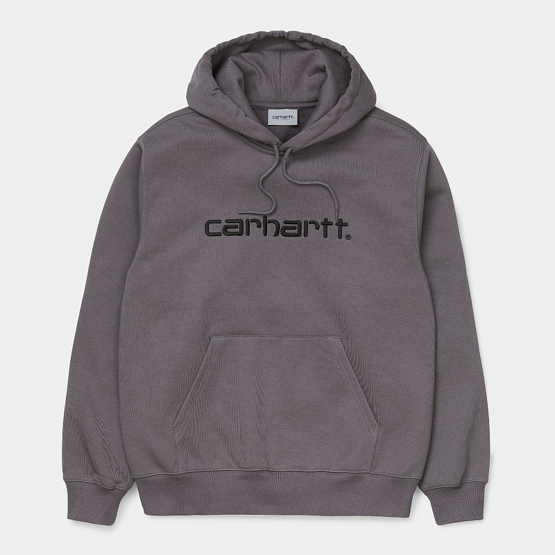 Толстовка CARHARTT WIP  Hooded Carhartt Sweatshirt HUSKY / BLACK