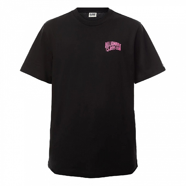 Футболка BILLIONAIRE BOYS CLUB SMALL ARCH LOGO HIGHLIGHT BLACK WITH PINK LOGO