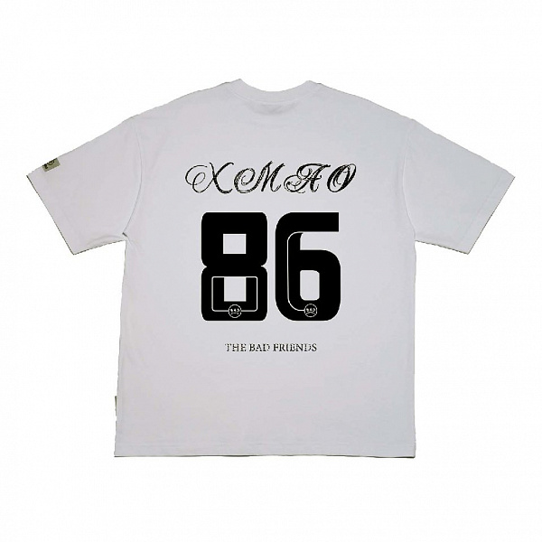 Футболка THE BAD FRIENDS "Регион 86" 240г экрю