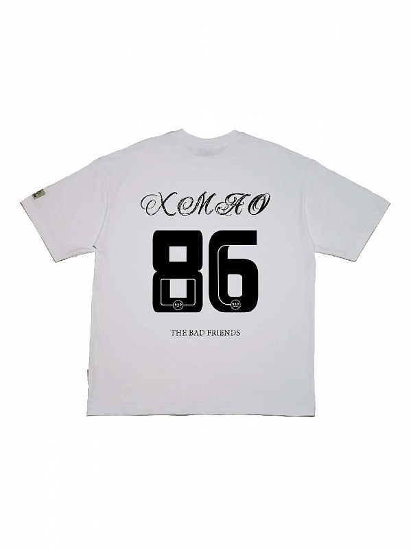 Футболка THE BAD FRIENDS "Регион 86" 240г экрю