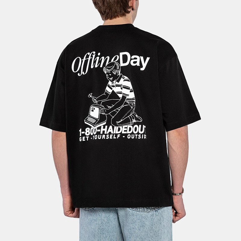 Футболка HAIDED OFFLINE DAY RLXD HW black черный