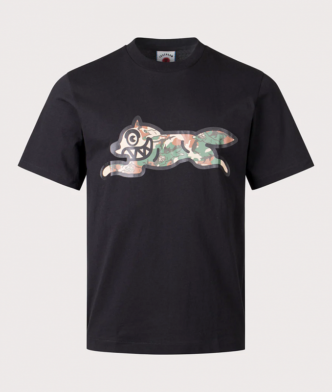 Футболка ICECREAM WOODLAND CAMO RUNNING DOG T-SHIRT BLACK