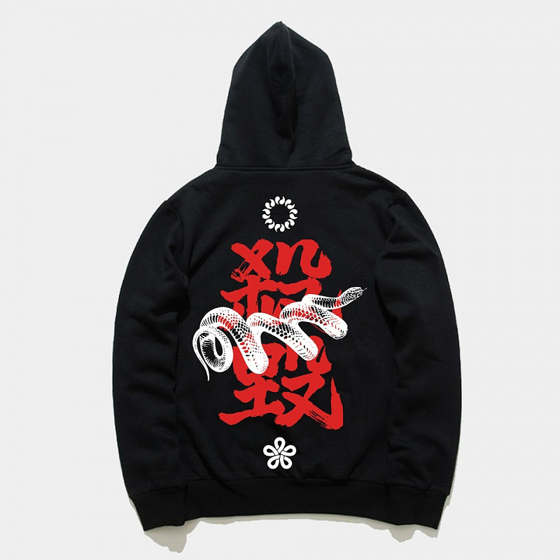 Худи KUL'TURA "Tokyo snak" черный