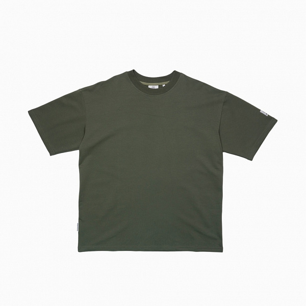 Футболка THE BAD FRIENDS Basic left sleeve logo 250гр Volume хаки