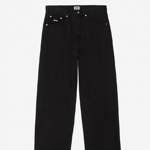 Джинсы OBEY BIGWIG BAGGY DENIM (Baggy fit) WASHED BLACK